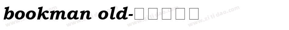 bookman old字体转换